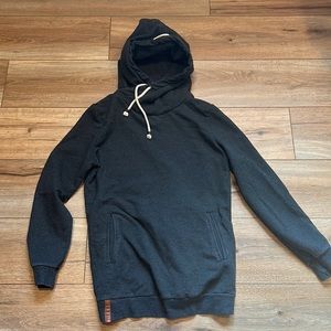 Ampersand charcoal crossover hoodie